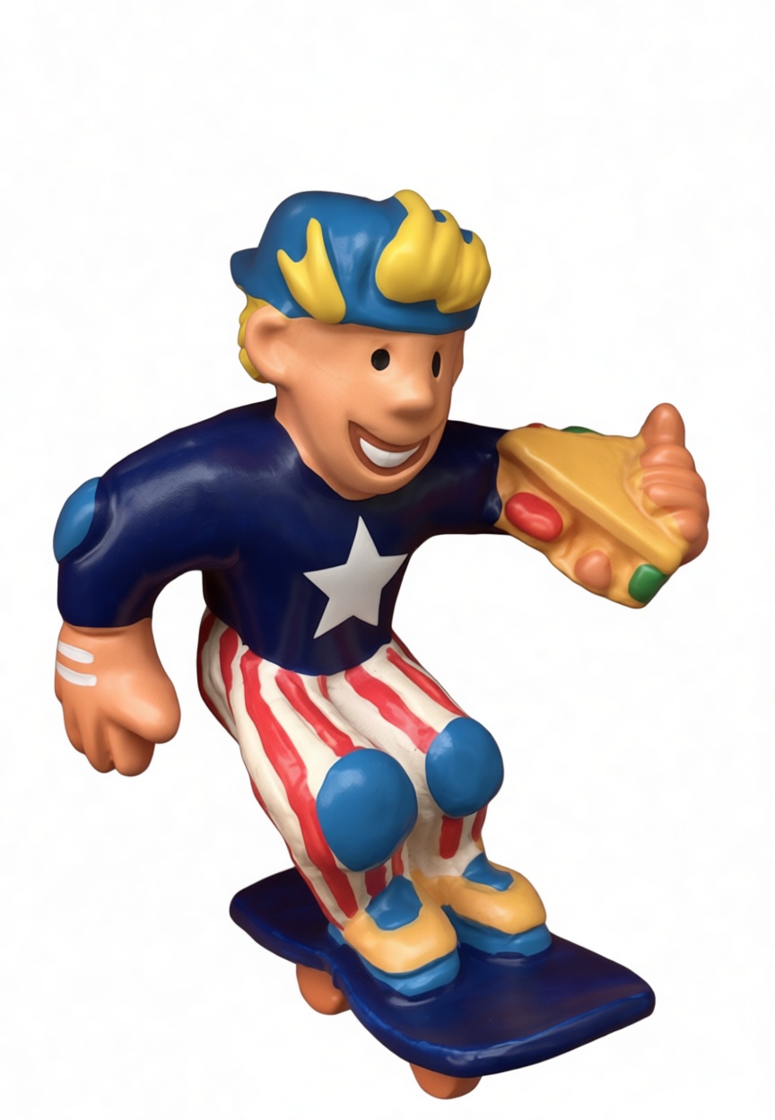Vault Boy Skateboard Figurine free 3D printable STL
