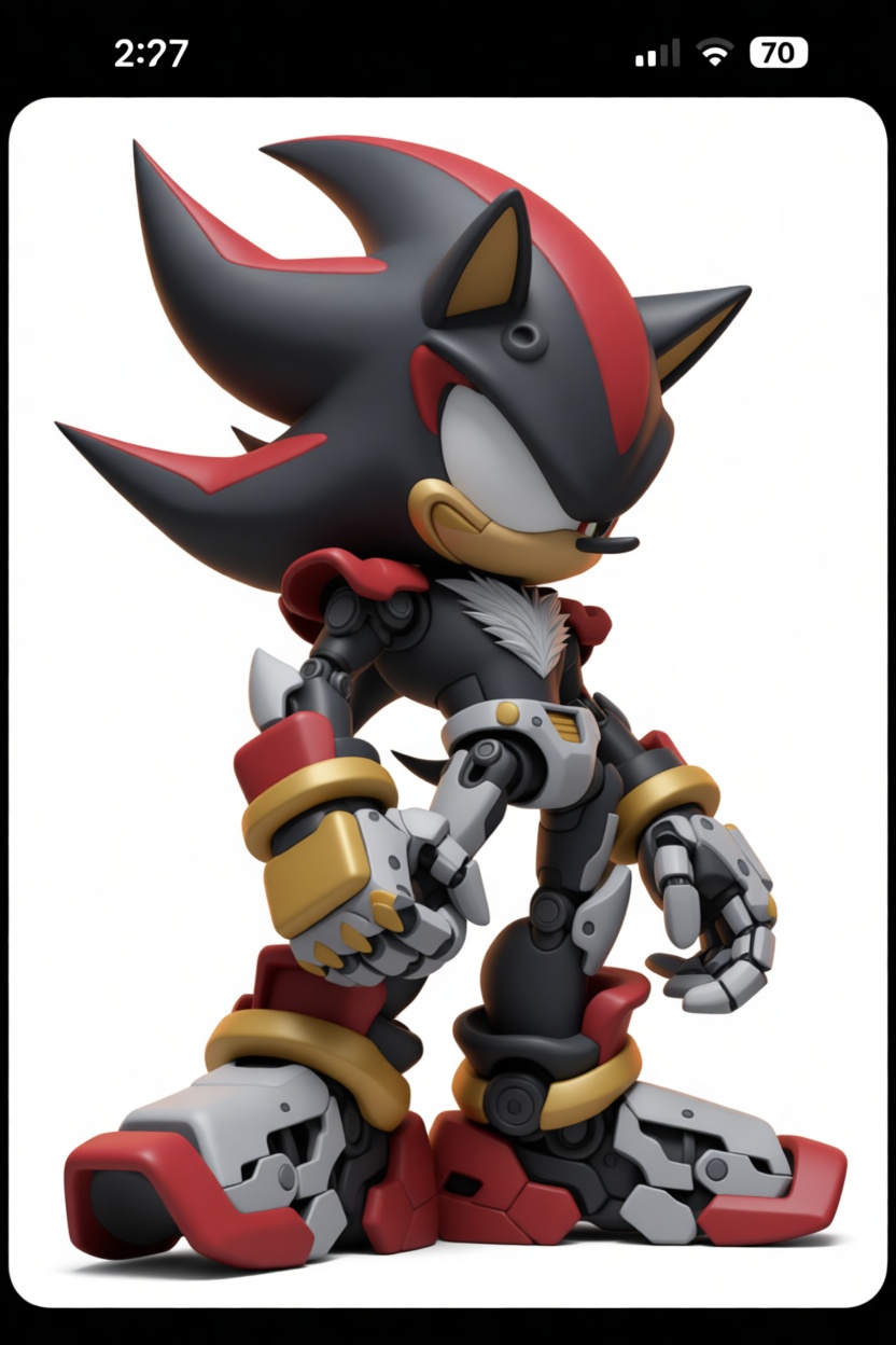 Shadow the Hedgehog Figurine free 3D printable STL