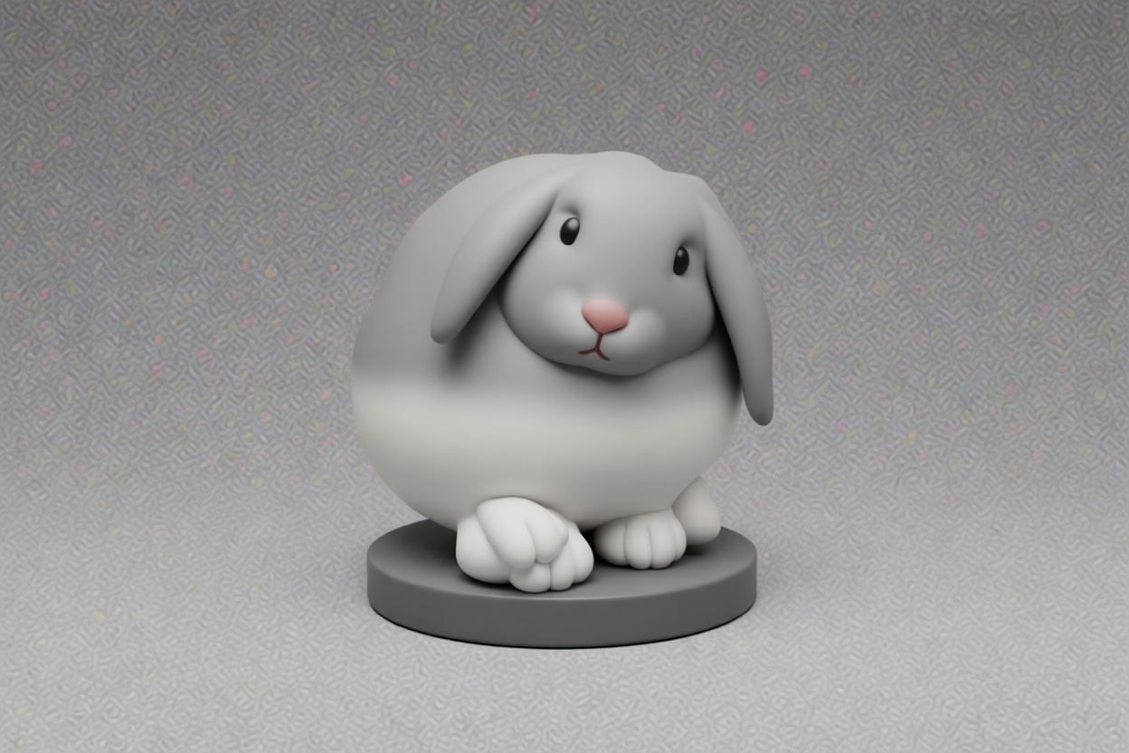 Holland Lop Rabbit Figurine - Free 3D Printable STL File