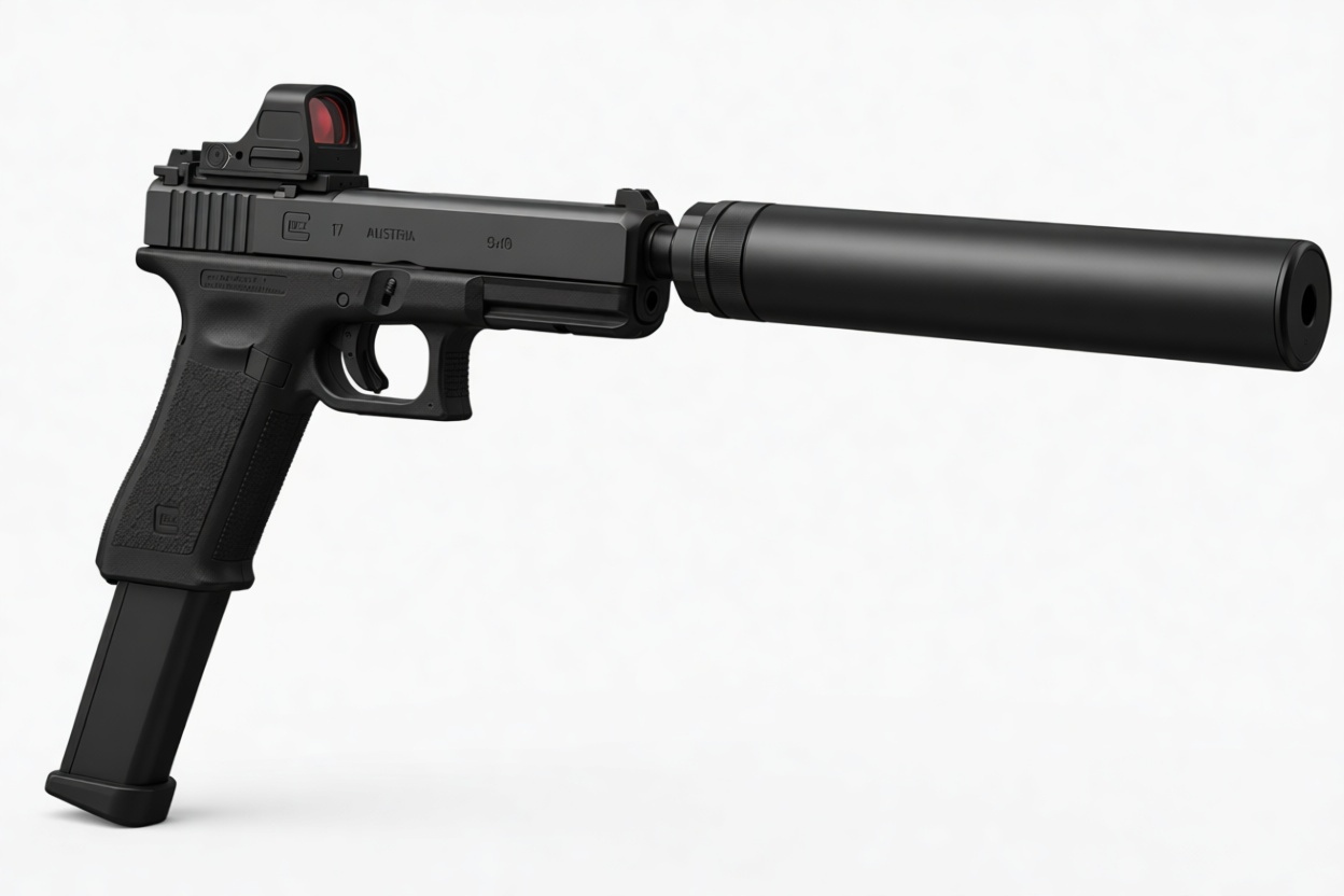 Glock 17 Pistol Model free 3D printable STL