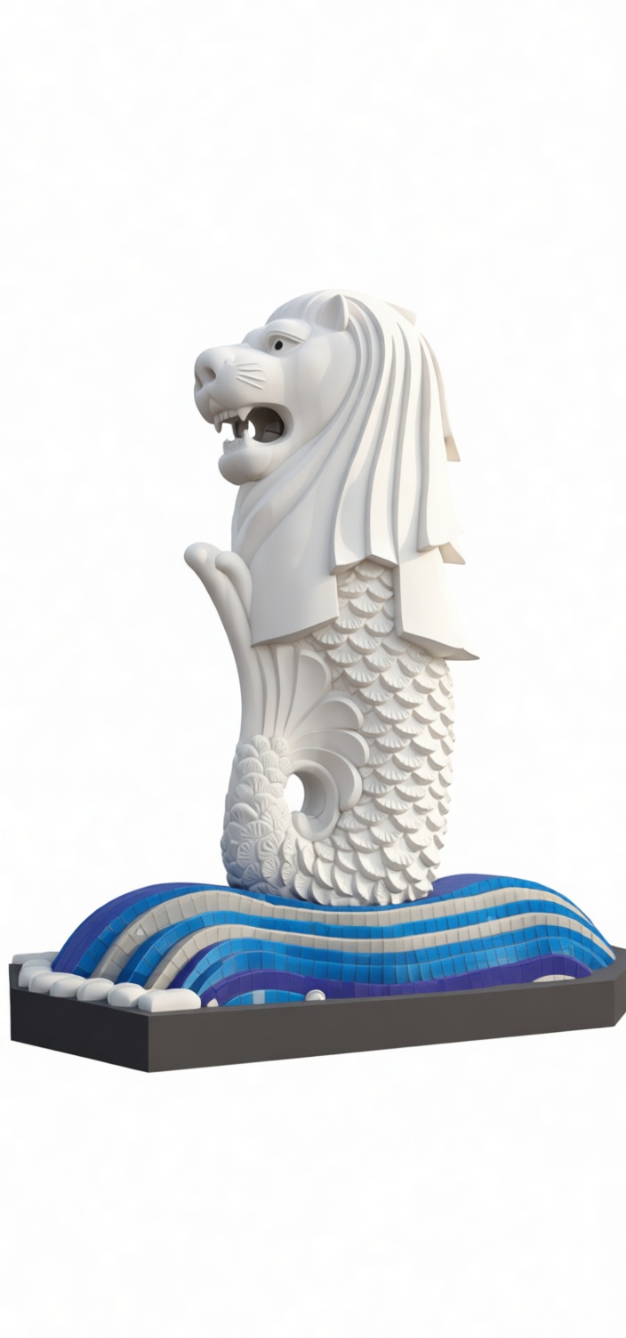 Merlion Statue Model free 3D printable STL