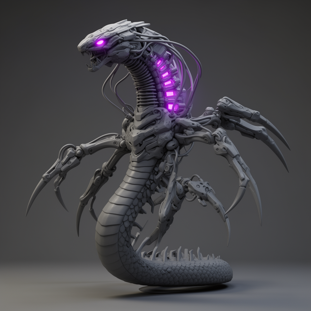 Chrome Ravener Figurine free 3D printable STL