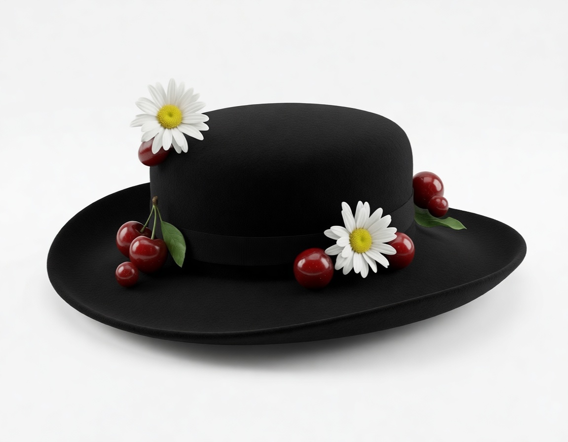 Black Daisy Cherry Hat free 3D printable STL