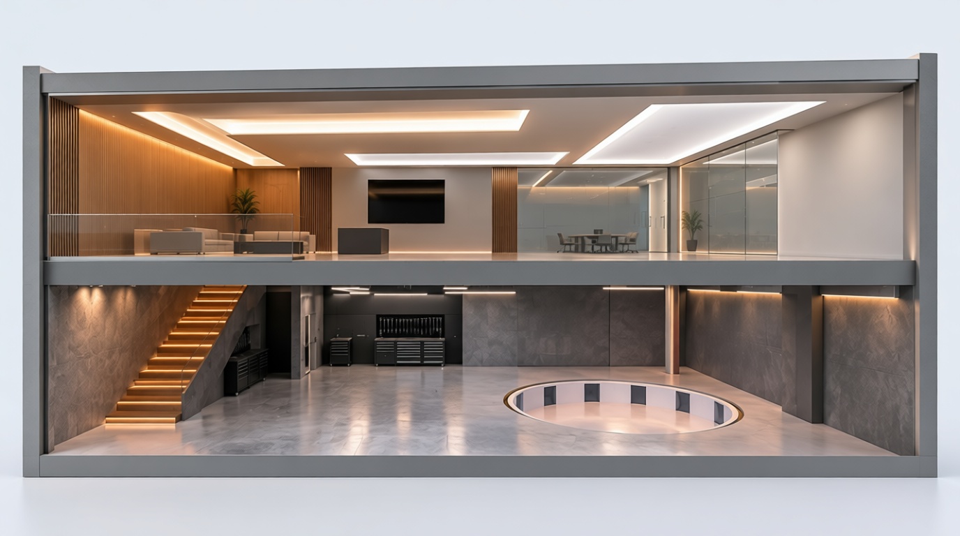 Modern Luxury Garage Model free 3D printable STL