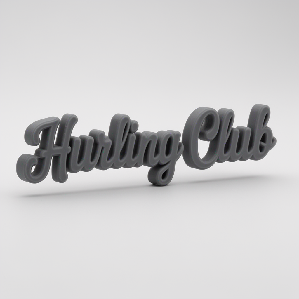 Hurling Club Text free 3D printable STL