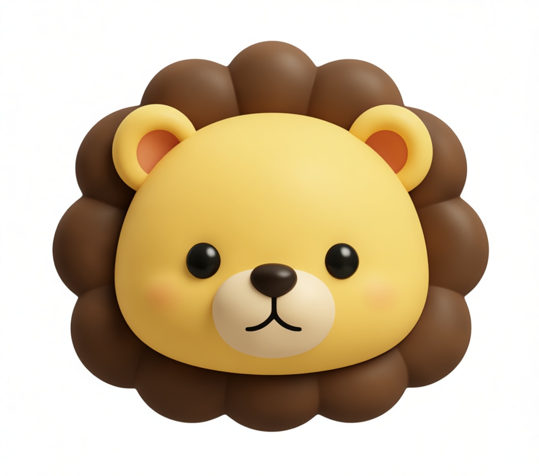 Cute Lion Head Figurine free 3D printable STL
