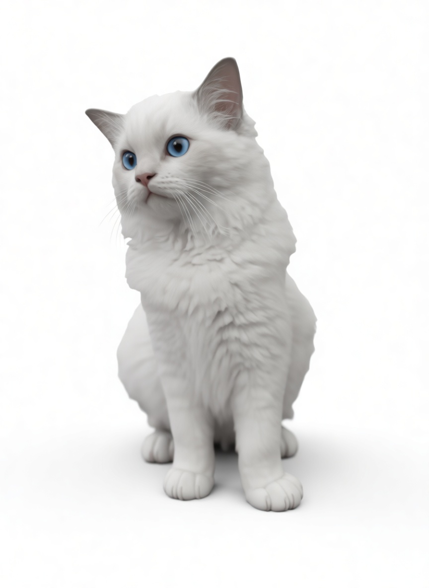 Ragdoll Cat Figurine free 3D printable STL