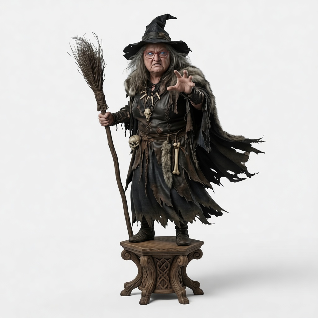 Classic Witch Figurine free 3D printable STL