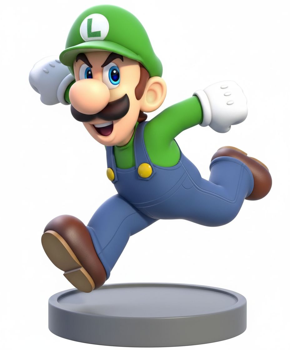 Luigi Running Figurine free 3D printable STL