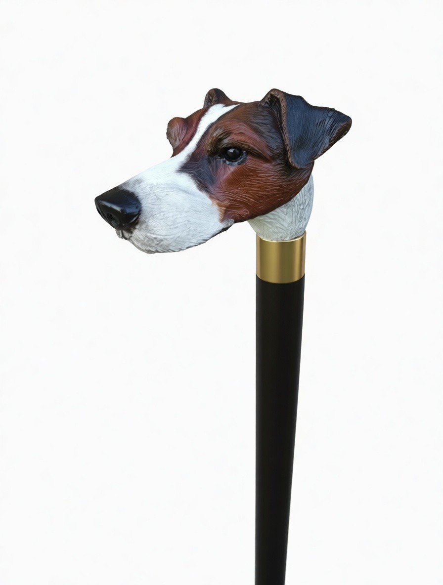Jack Russell Terrier Cane Handle free 3D printable STL