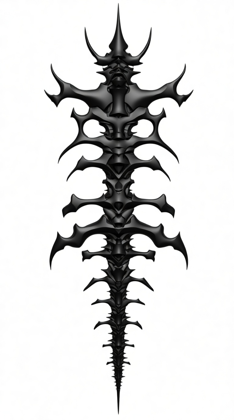Biomechanical Spine Sculpture free 3D printable STL