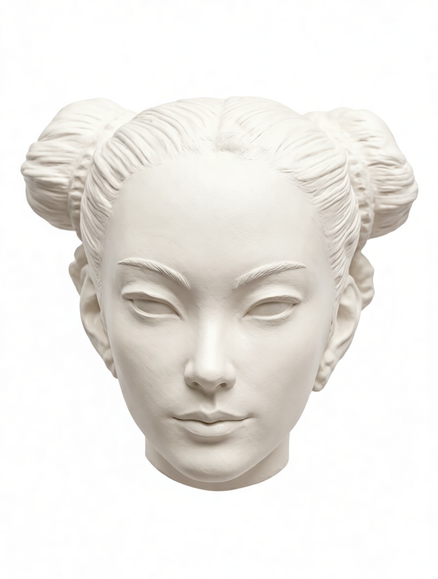 Asian Woman Bust free 3D printable STL