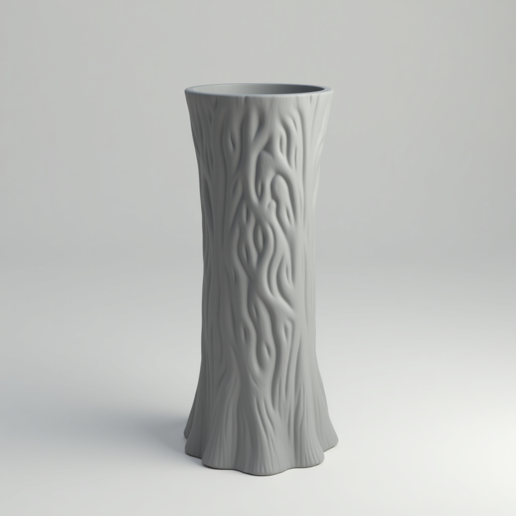 Tree Trunk Vase free 3D printable STL