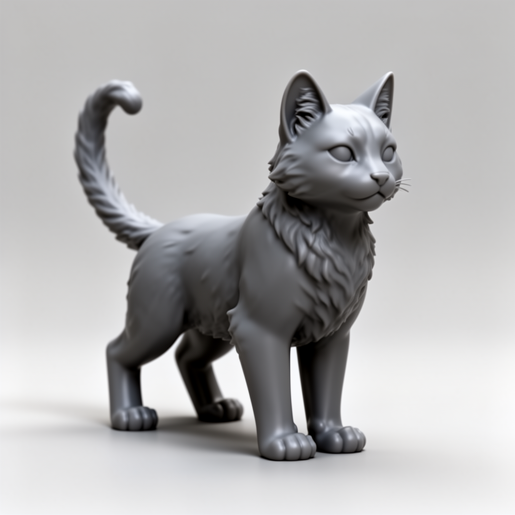 Warrior Cat Figurine free 3D printable STL