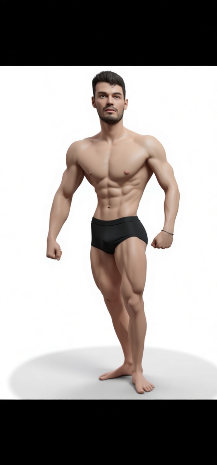 Muscular Male Figure free 3D printable STL