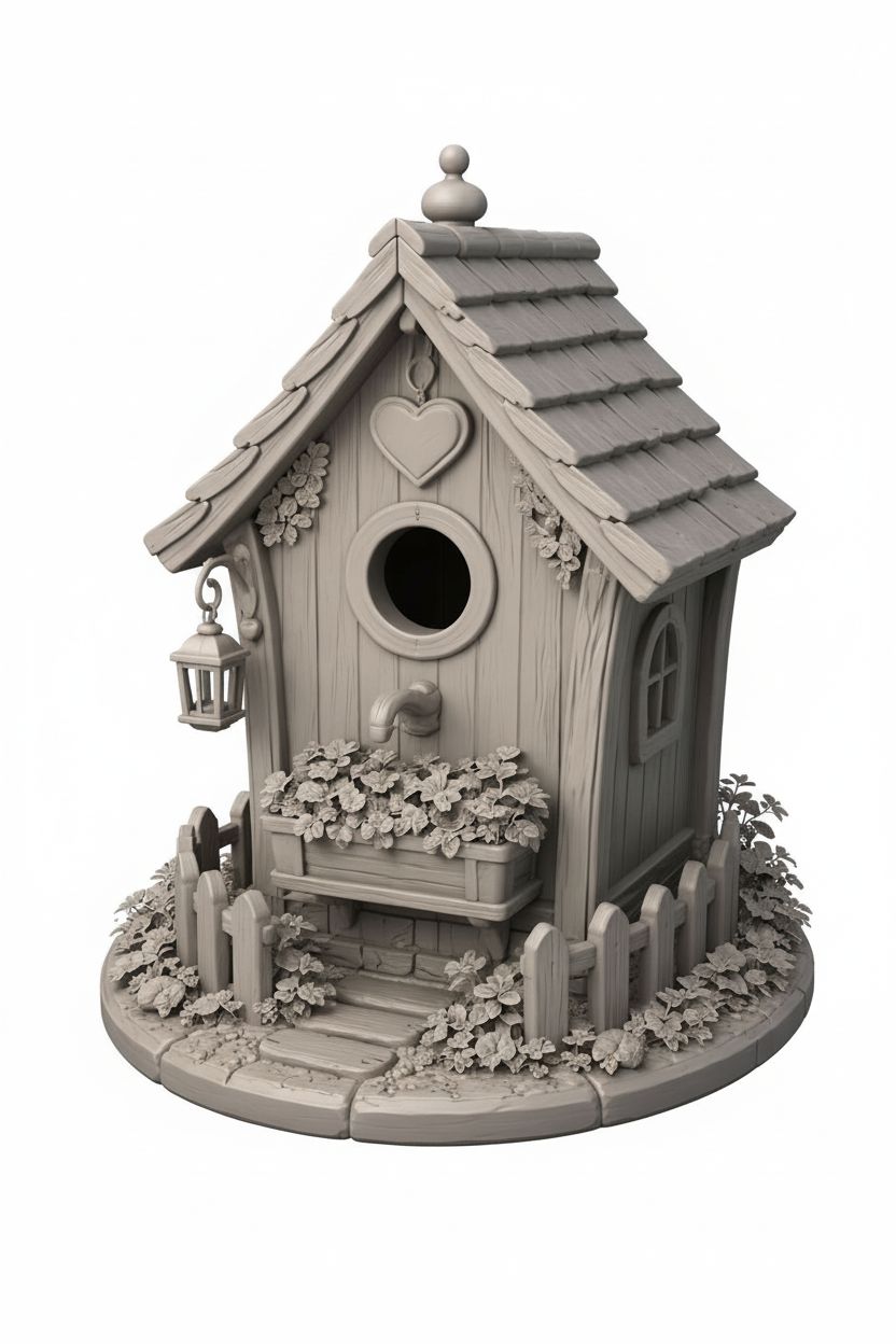 Charming Birdhouse Model free 3D printable STL
