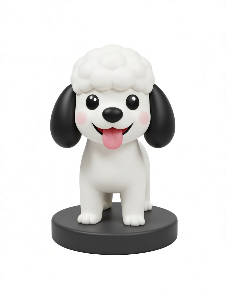 Cartoon Poodle Figurine free 3D printable STL