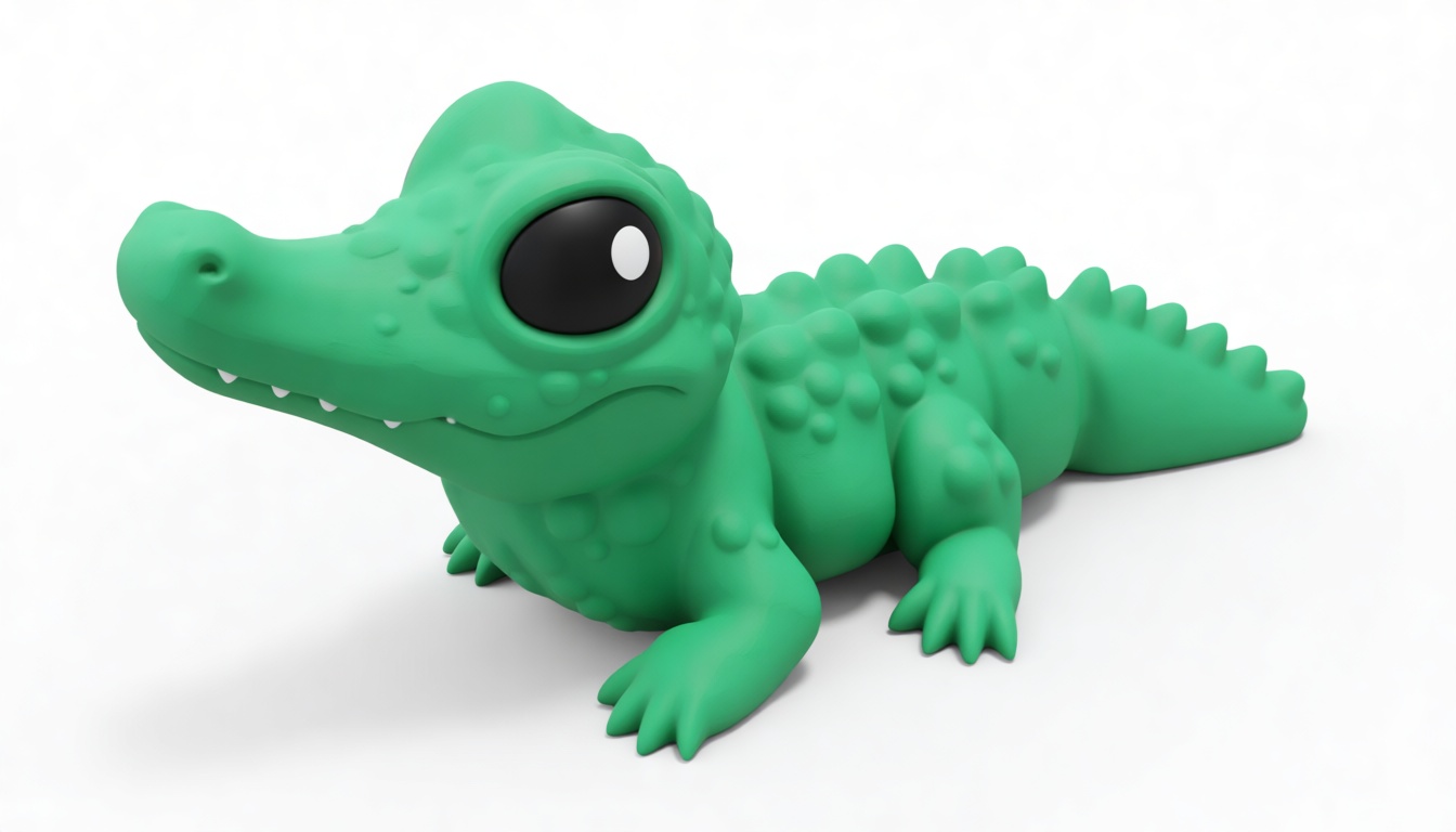 Cute Crocodile Figurine free 3D printable STL
