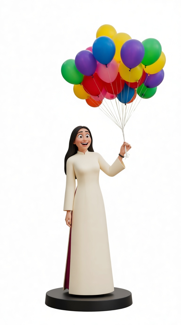 Woman with Balloons Figurine - Free 3D Printable STL File