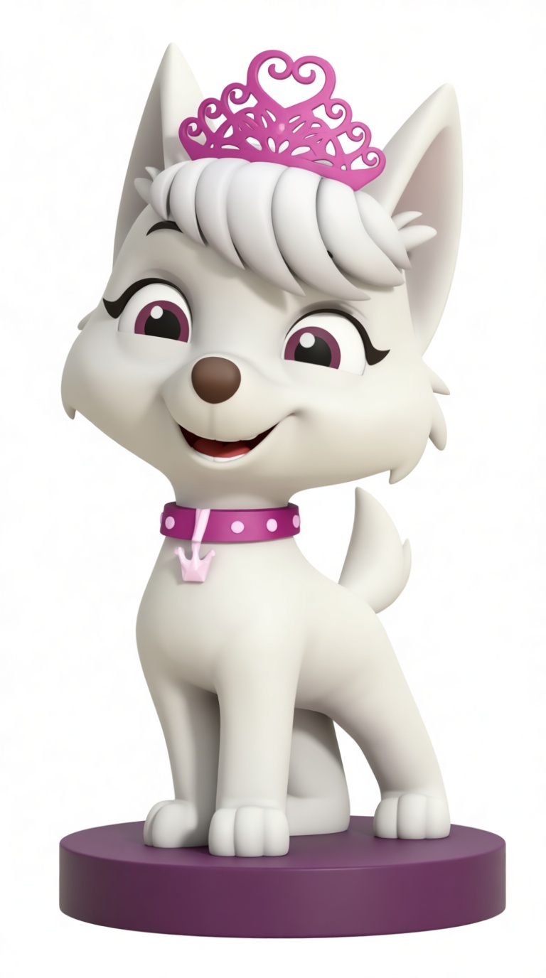Liberty White Husky Figurine free 3D printable STL