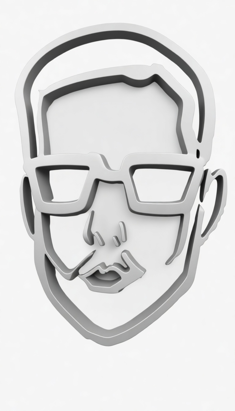 Minimalist Male Face Cookie Cutter free 3D printable STL
