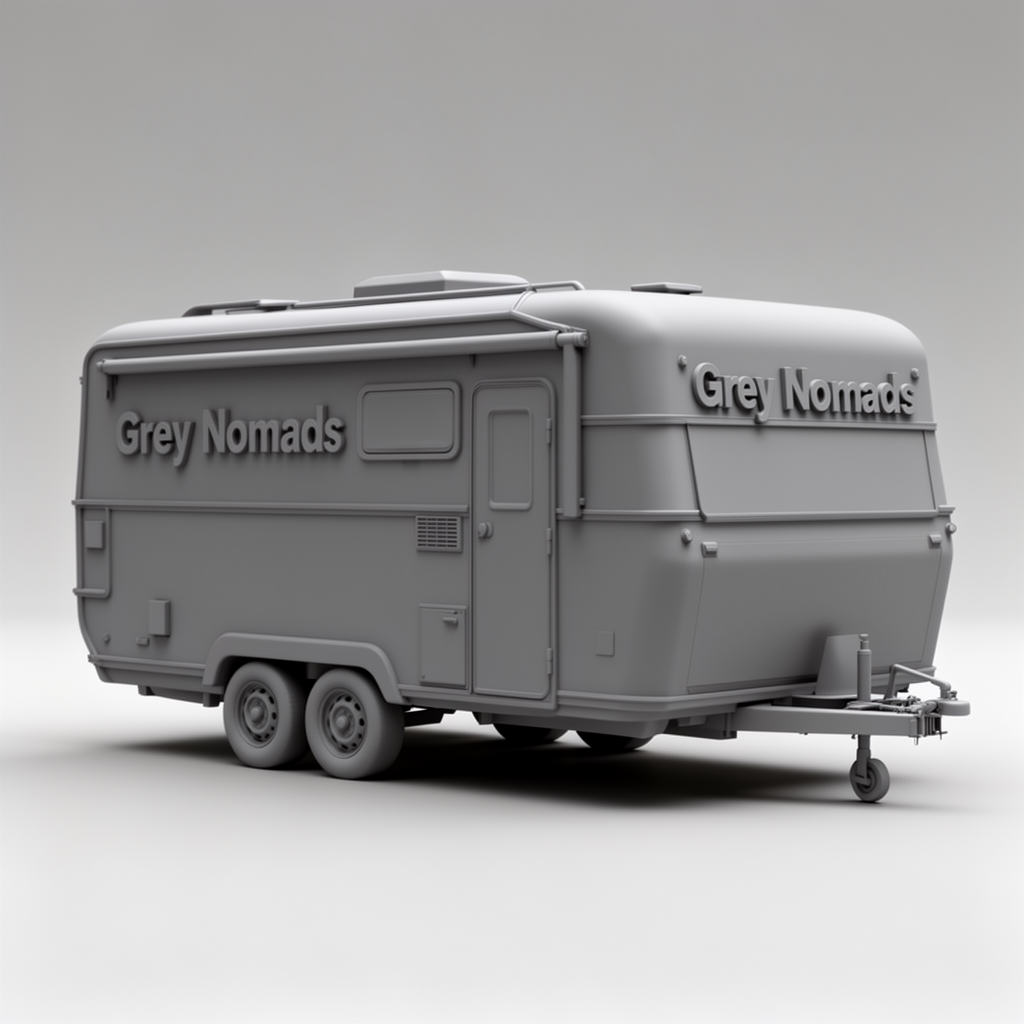 Grey Nomads Caravan Model free 3D printable STL