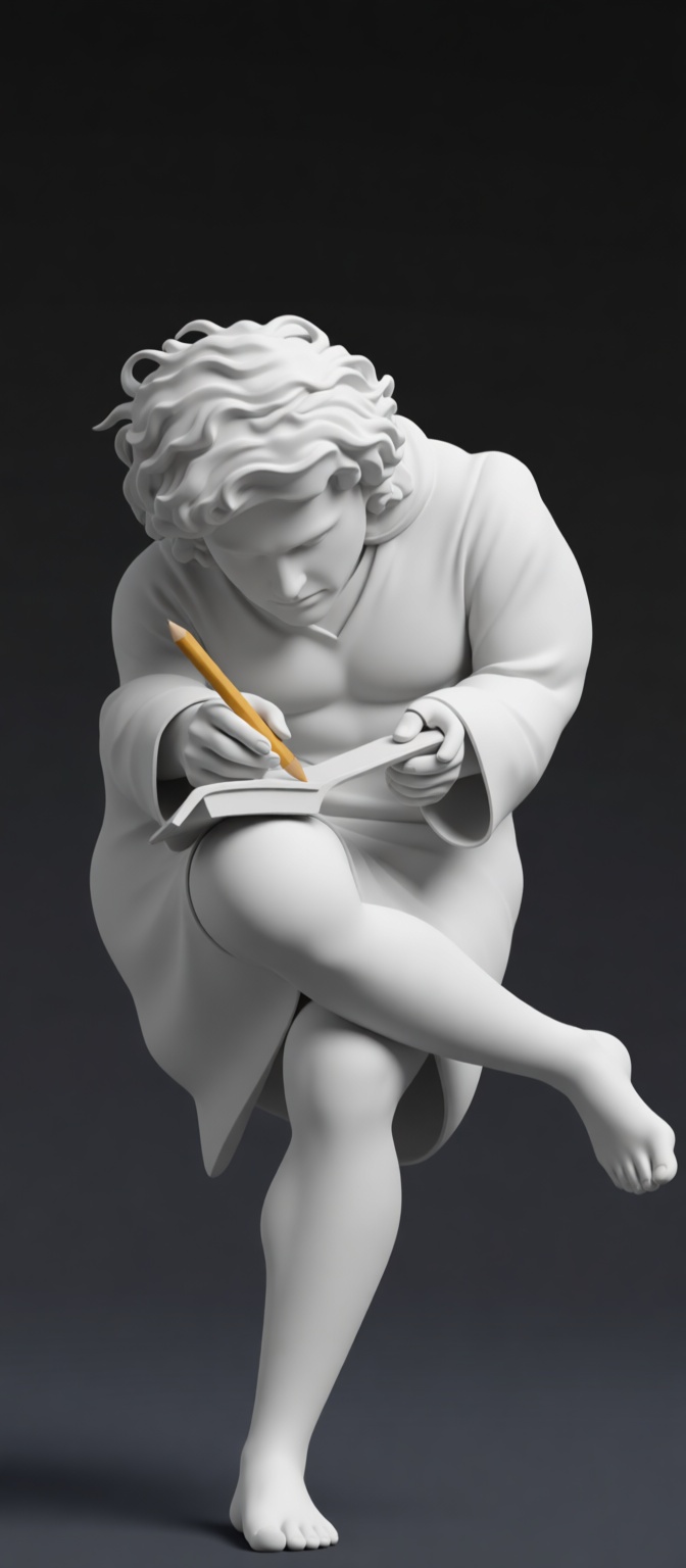 Young Scholar Figurine free 3D printable STL