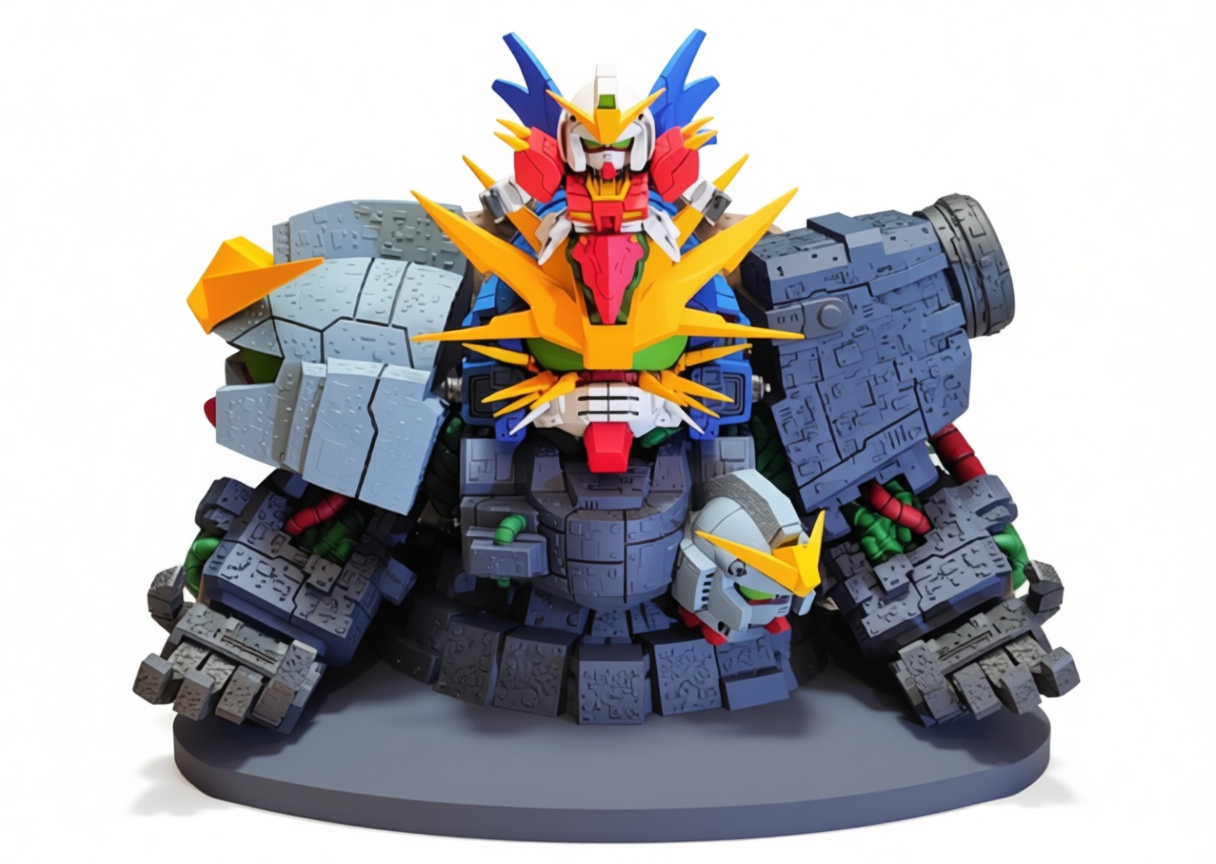 Gundam G-Armor Bust free 3D printable STL