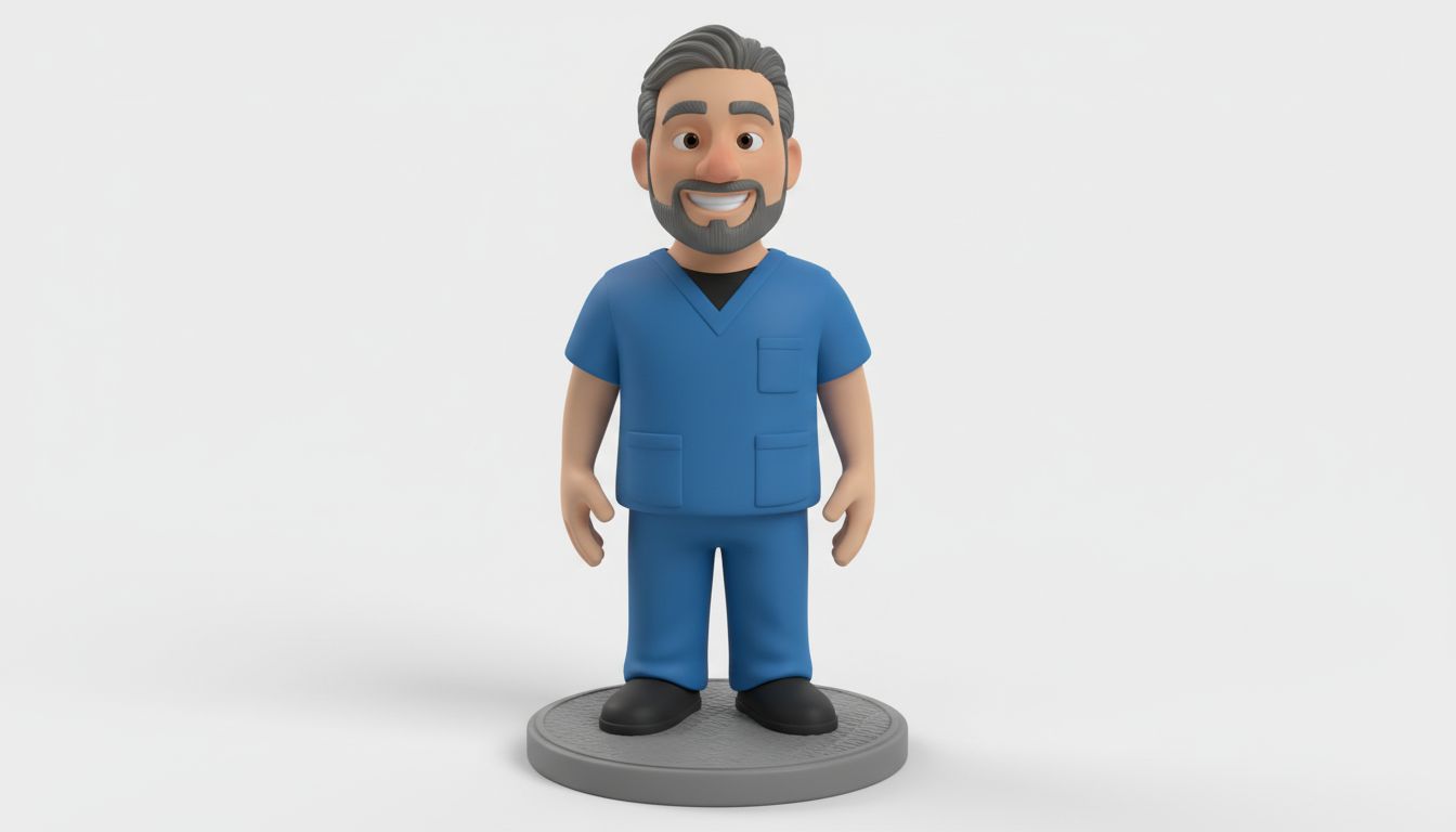 Cartoon Doctor Figure free 3D printable STL