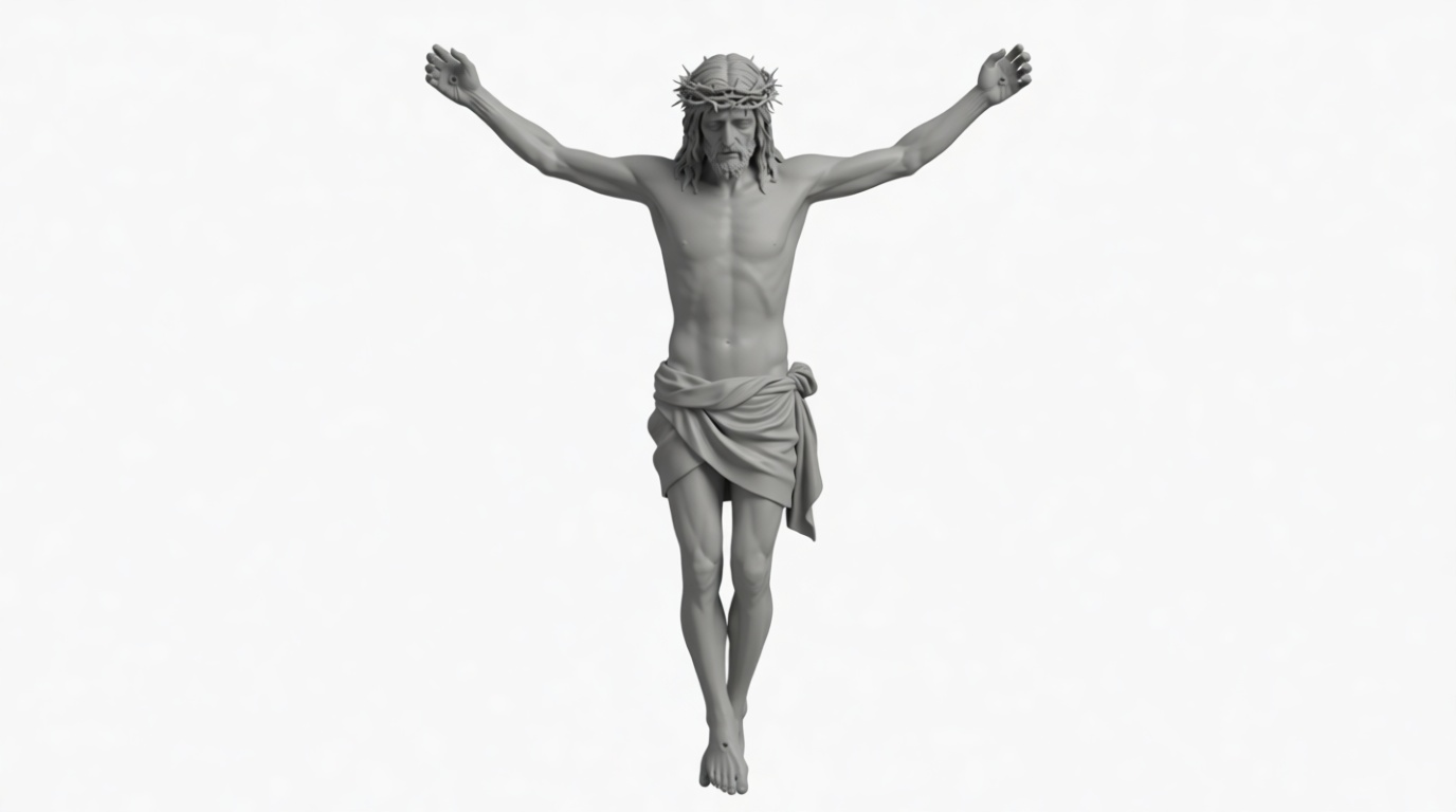 Jesus Christ Crucifixion Statue free 3D printable STL