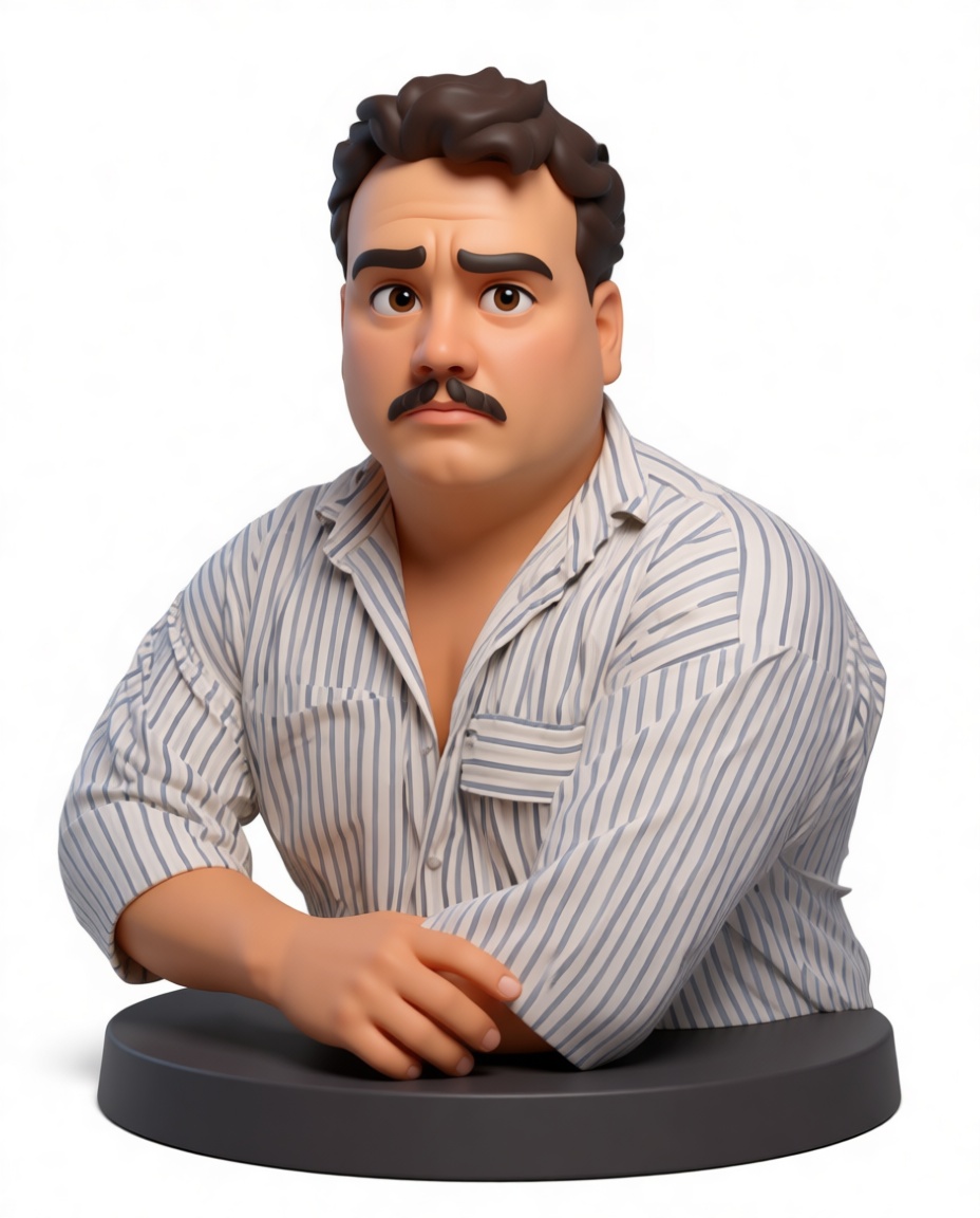 Man with Mustache Bust free 3D printable STL