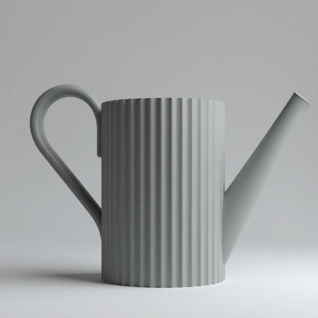 Modern Ribbed Watering Can free 3D printable STL