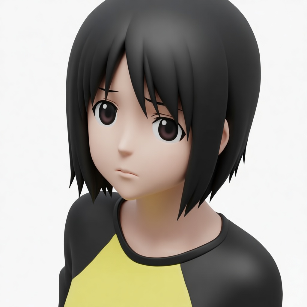 Sad Anime Girl Figurine free 3D printable STL