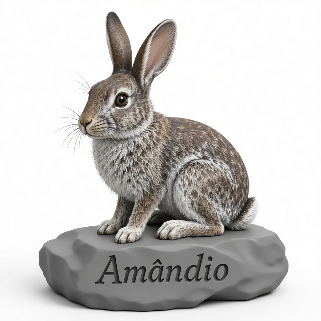 European Rabbit Figurine free 3D printable STL
