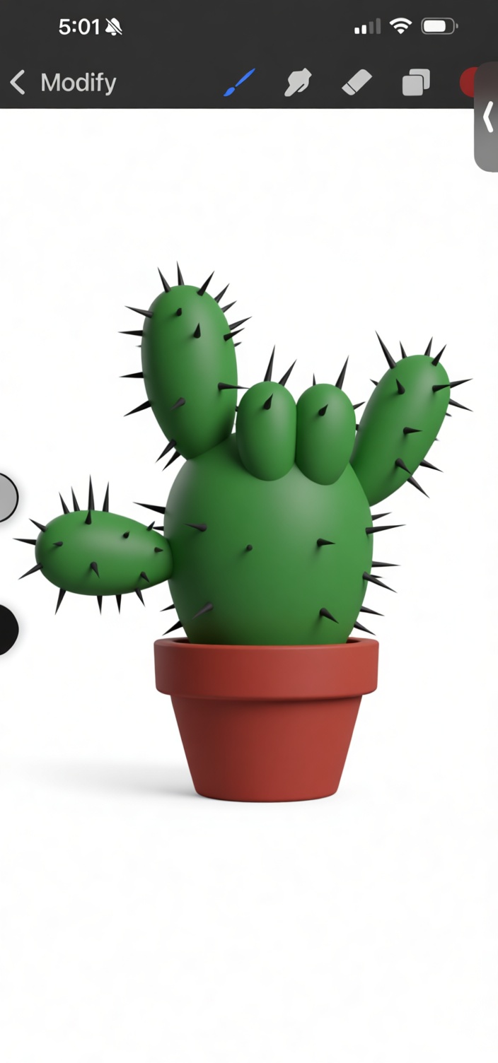 Opuntia Cactus Figurine free 3D printable STL