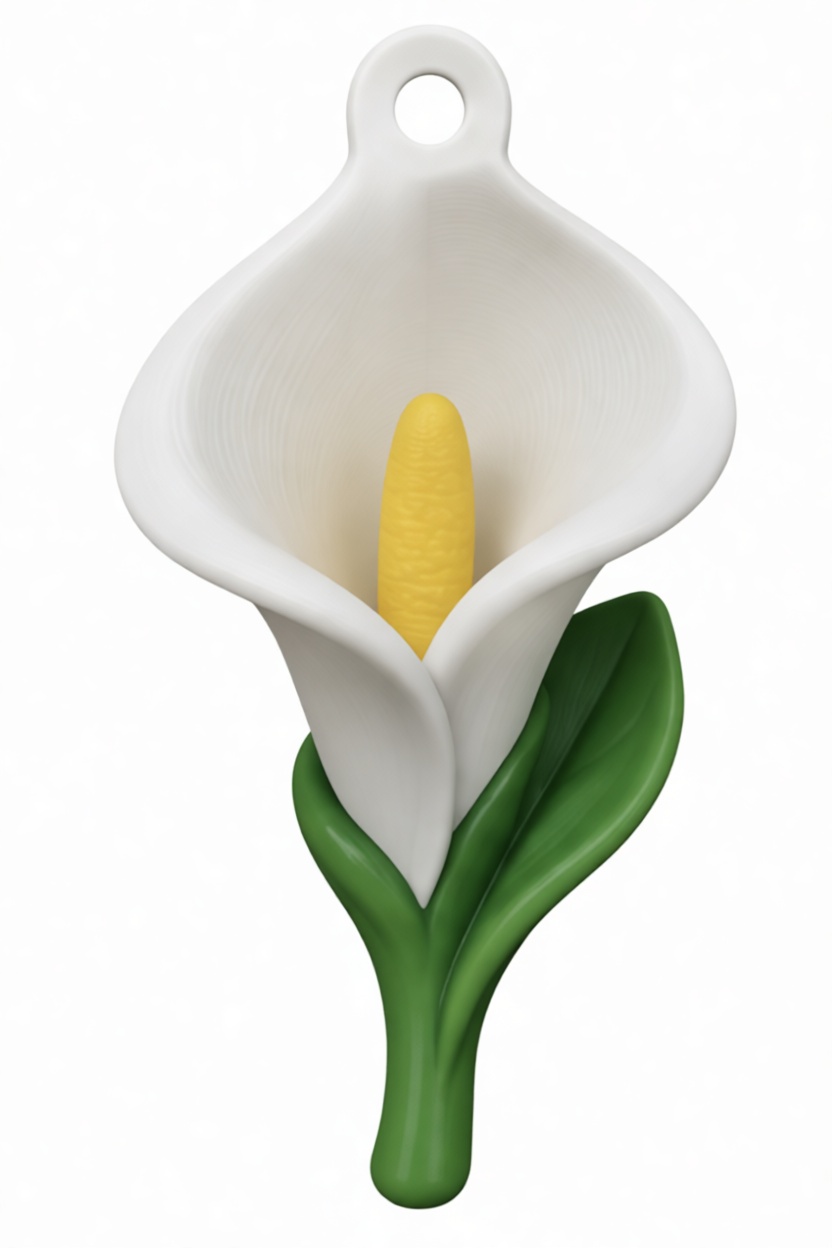 Calla Lily Pendant free 3D printable STL