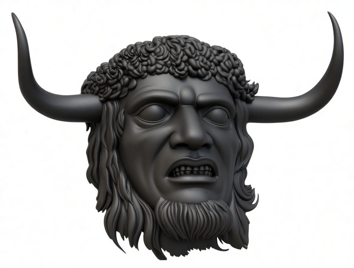 Minotaur Head Bust free 3D printable STL