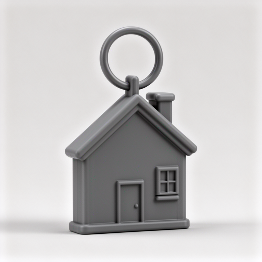 House Keychain 2D free 3D printable STL