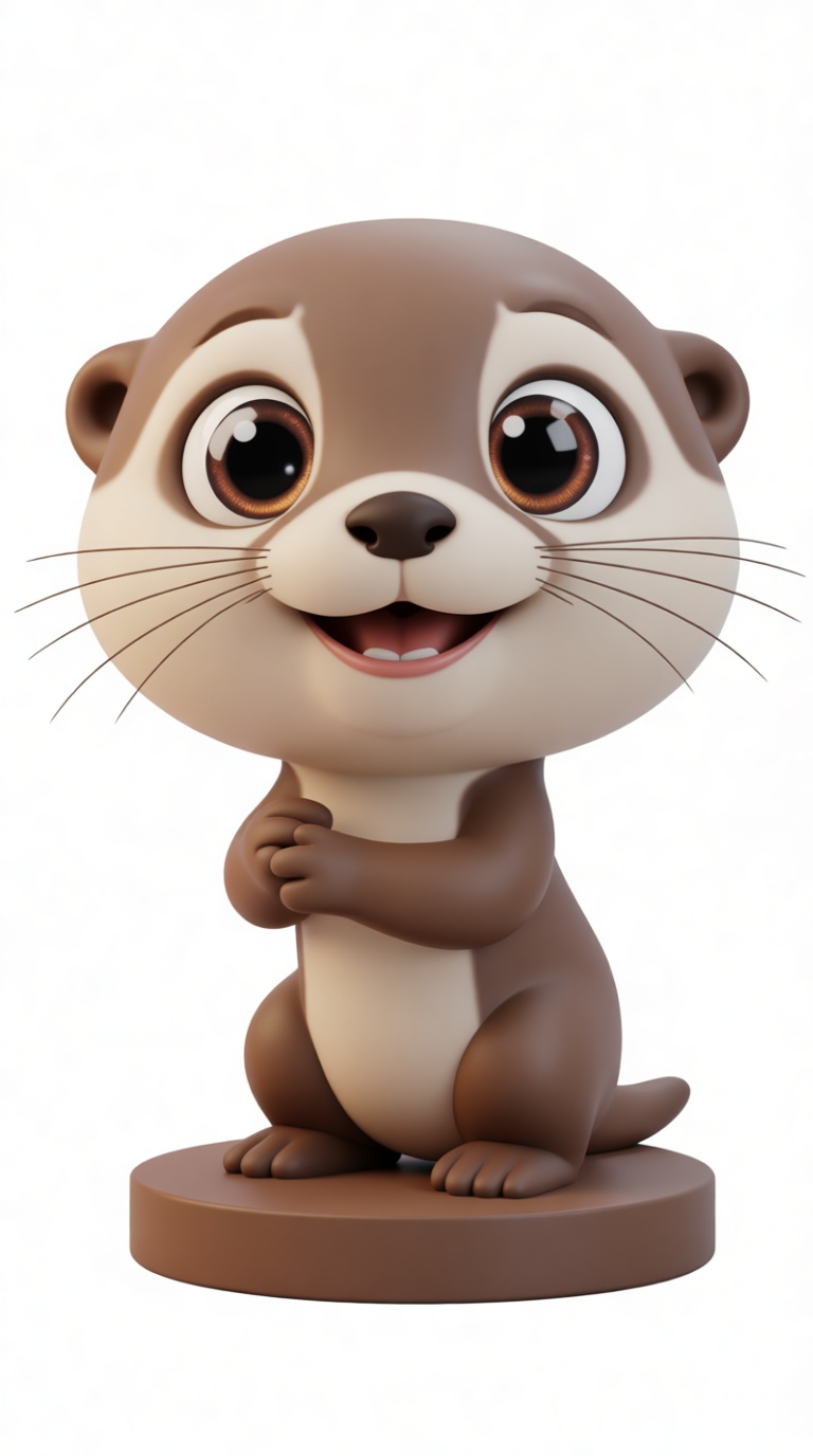Cute Otter Figurine free 3D printable STL