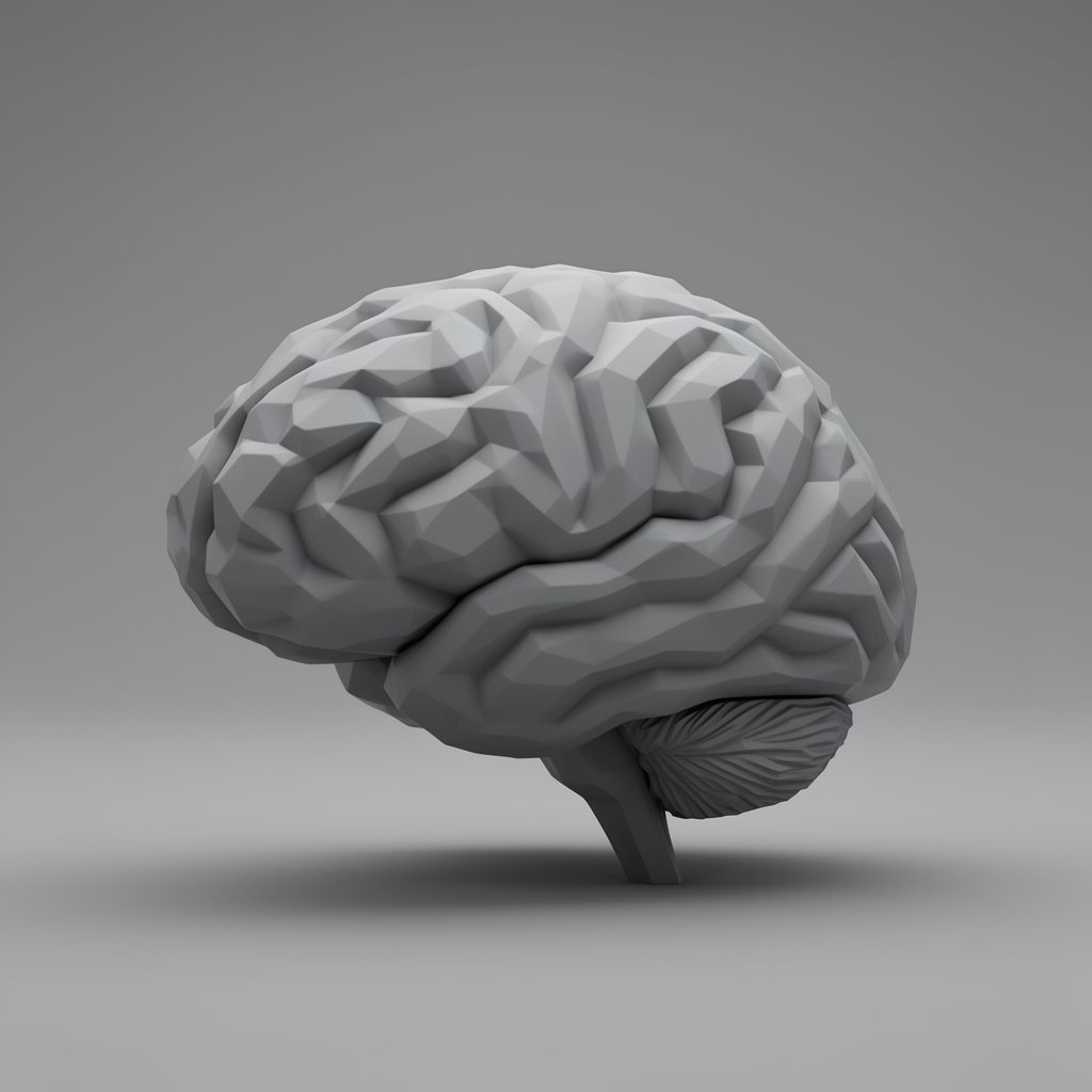 Low Poly Brain Model free 3D printable STL