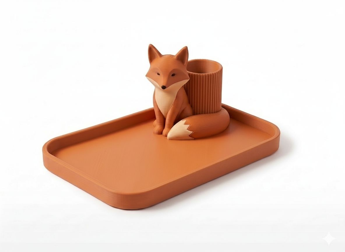 Fox Desk Organizer free 3D printable STL