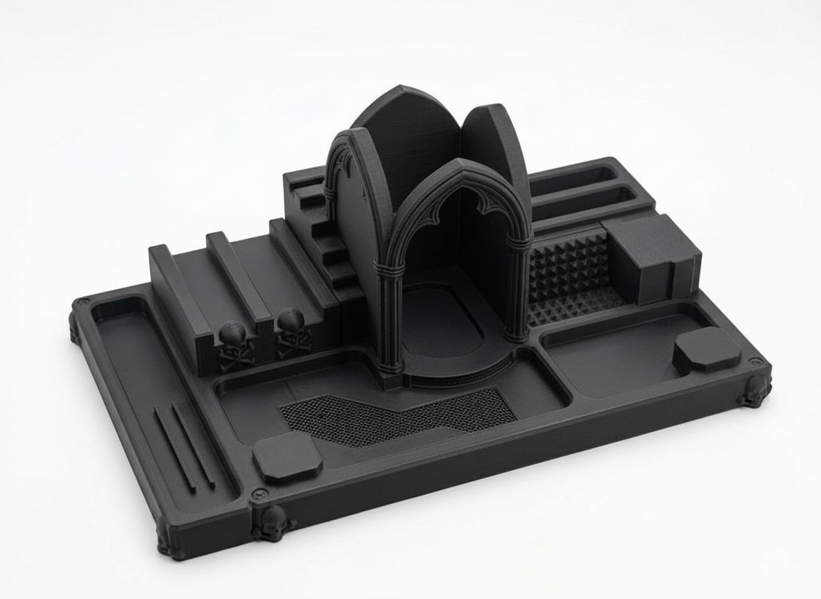Gothic Dice Tray free 3D printable STL