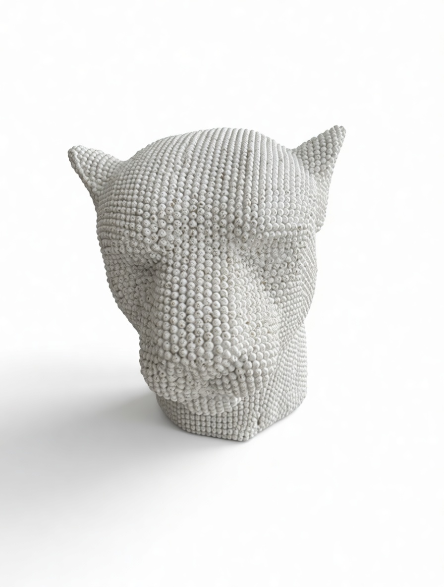 Panther Head Sculpture free 3D printable STL