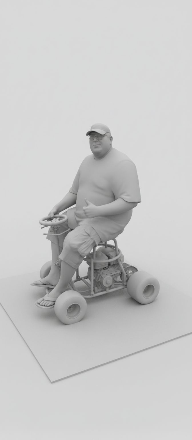 Fun Go-Kart Rider free 3D printable STL