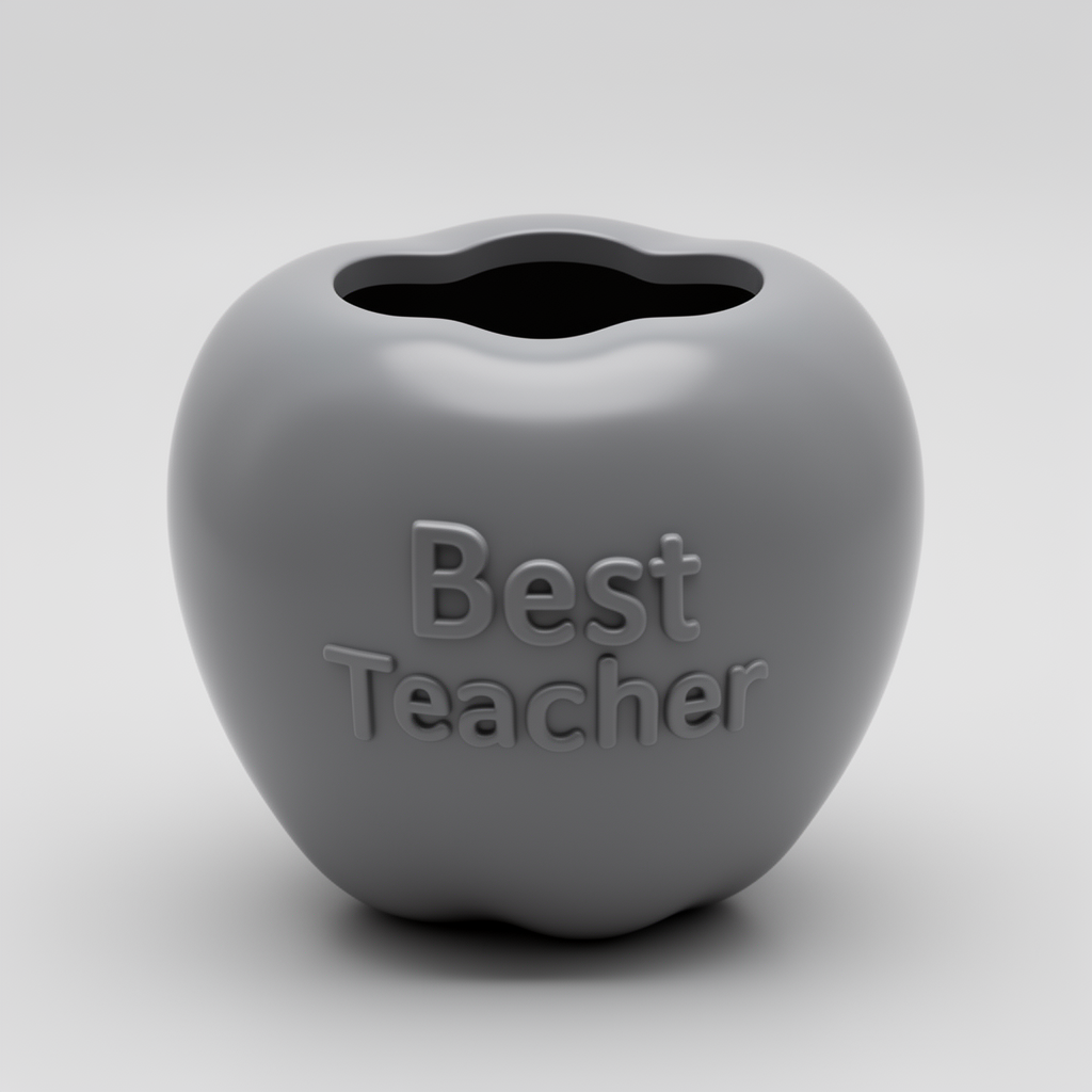 Best Teacher Apple Container free 3D printable STL