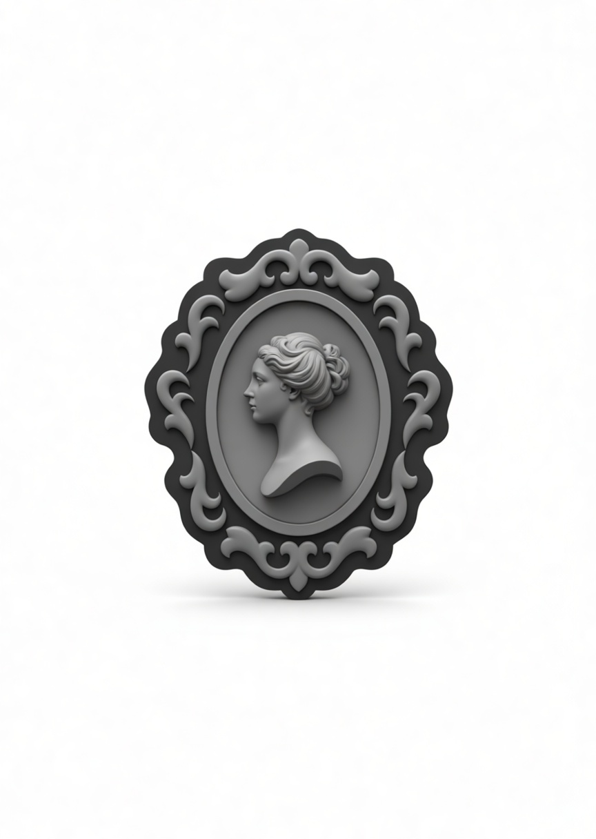 Victorian Woman Cameo free 3D printable STL