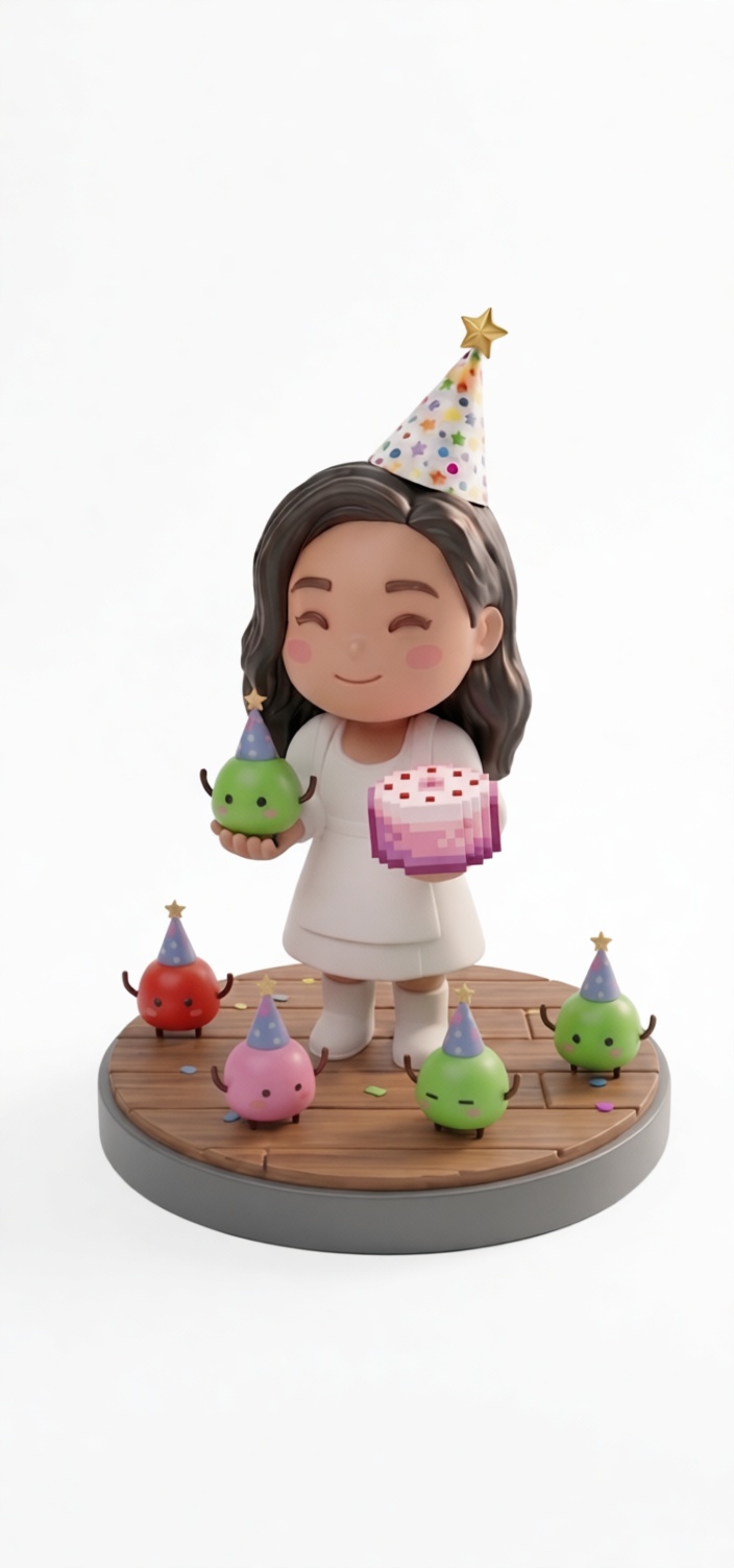 Birthday Girl Figurine free 3D printable STL