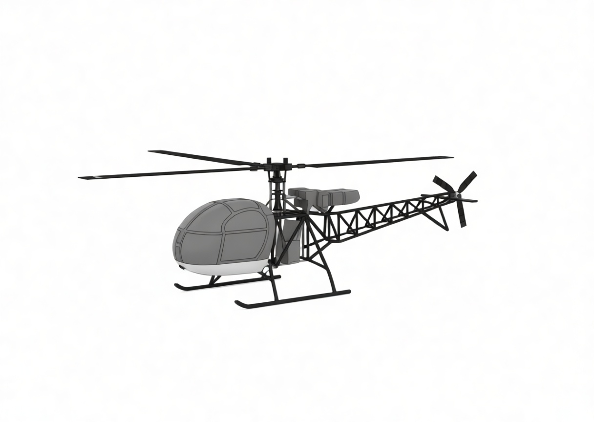 Bell 47 Helicopter Model free 3D printable STL