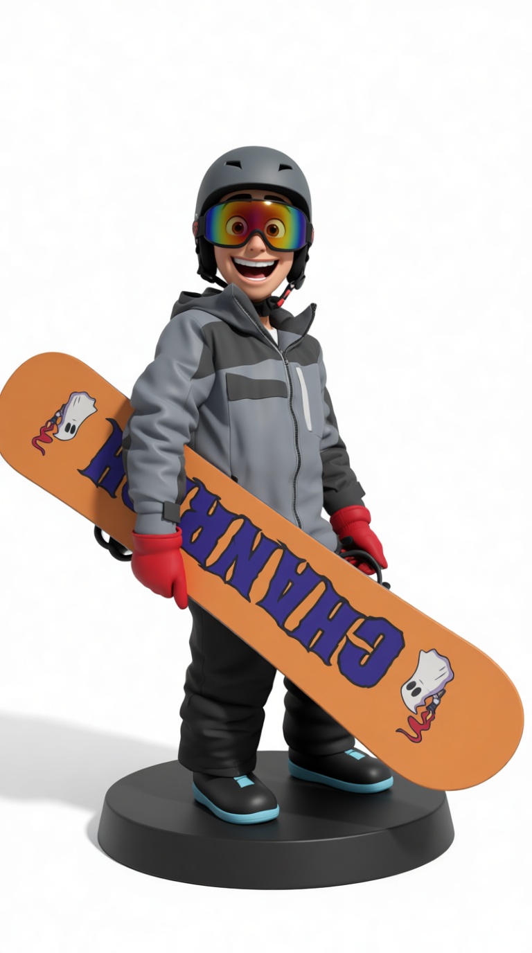 Snowboarder Figurine free 3D printable STL