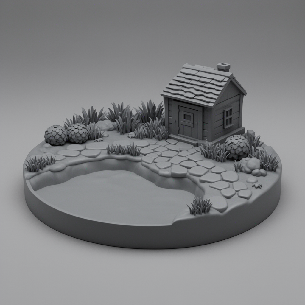 Animal Crossing Diorama Base free 3D printable STL